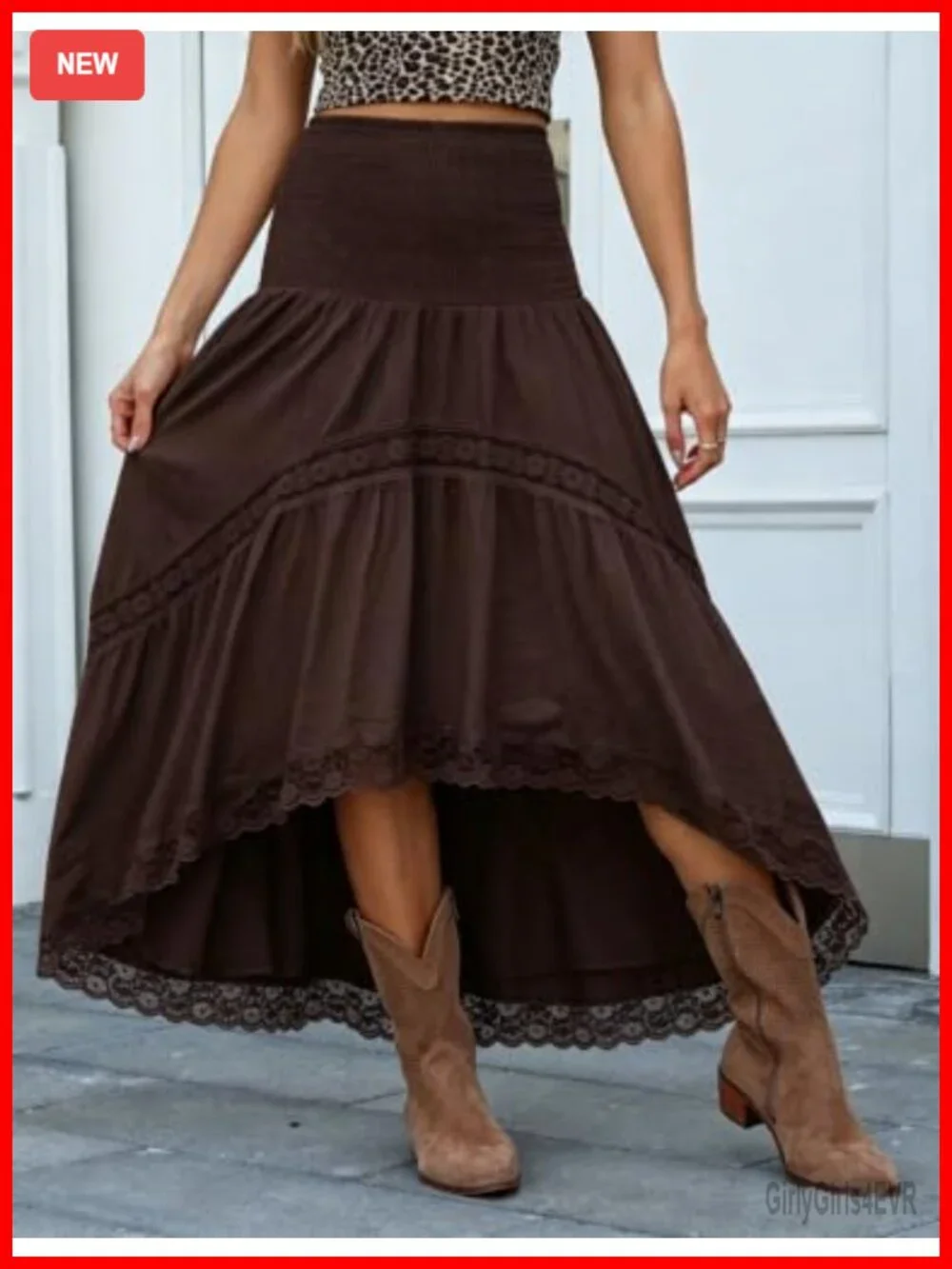 Women's Maxi Skirt Boho Elastic High Waist Flowy A Line Long Skirt